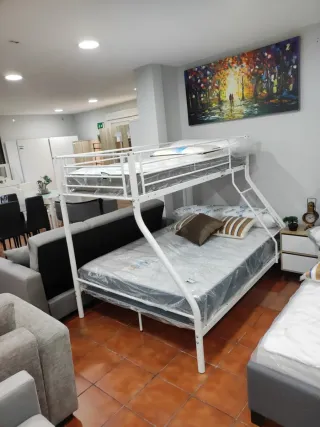 Litera 3 plazas metal blanca