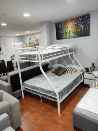 Litera 3 plazas metal blanca