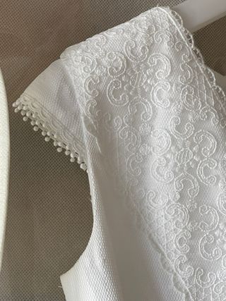 Vestido de Comunión Blanco y Rosa Talla 110