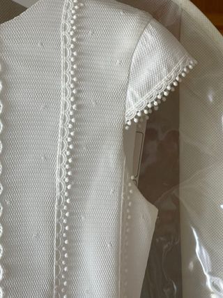 Vestido de Comunión Blanco y Rosa Talla 110