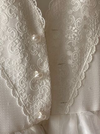 Vestido de Comunión Blanco y Rosa Talla 110