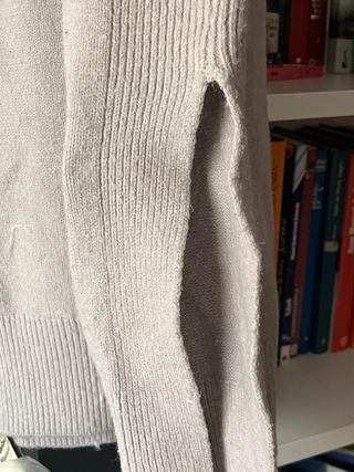Jersey largo gris cuello alto