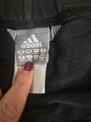 Pantalón Adidas negro algodón talla L sport