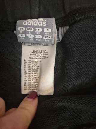 Pantalón Adidas negro algodón talla L sport