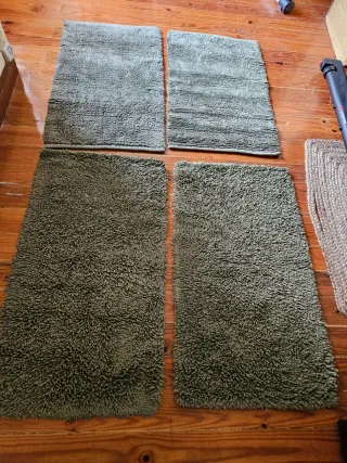 Tappeti da bagno verdi (2 unità)