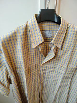 Camisa manga corta cuadros amarillo Álvaro Pineda