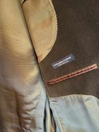 Chaqueta de pana hombre verde oliva.