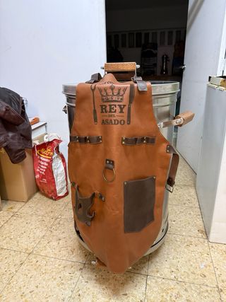 Delantal de cuero para parrilla