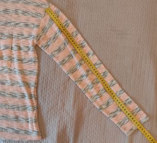 Camiseta de mujer rayas rosa y gris