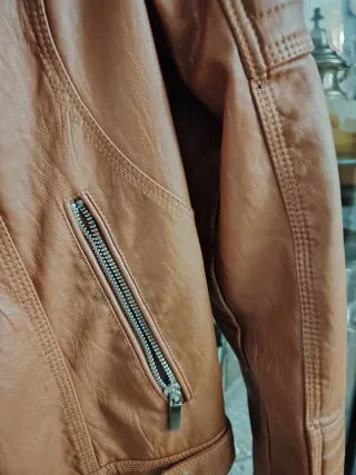 Chaqueta Piel Mujer Marrón