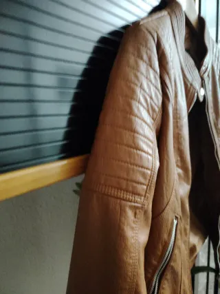 Chaqueta Piel Mujer Marrón