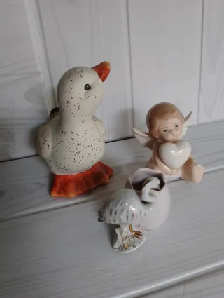 Tris soprammobili ceramica