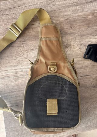 Bolso bandolera táctico beige