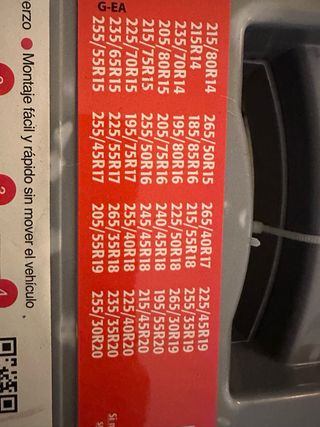 Cadenas de coche sin estrenar