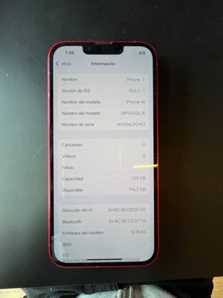 iPhone 14 128GB Rojo