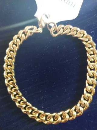 Pulsera dorada acero inoxidable