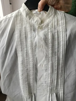 Traje de fallero azul y blanco