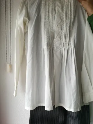 Traje de fallero azul y blanco