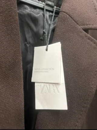 Abrigo lana marrón chocolate