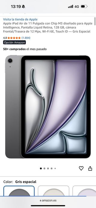 Apple iPad Air 11 M3 Gris Espacial