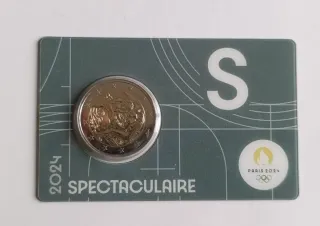Francia 2024 moneda 2€ JJOO Paris Coincard Gris S