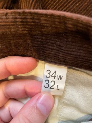 Pantalones Dockers Pana Marrón 34/32