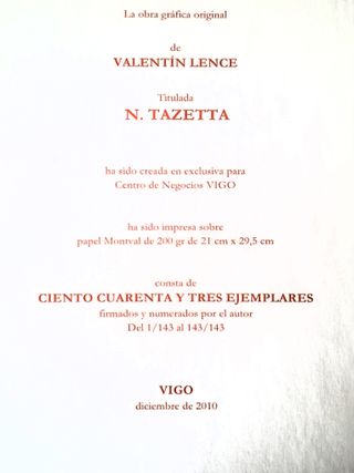 3 litografie originali di Valentín Lence