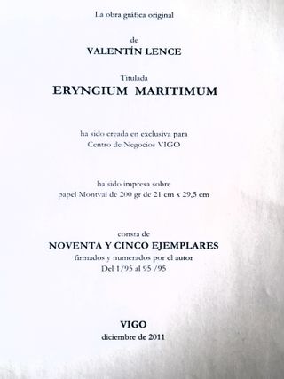 3 litografie originali di Valentín Lence