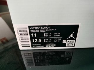 Jordan Luka 4 Negro Naranja 45