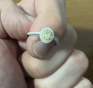 Anillo compromiso diamante amarillo Yanes