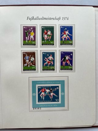 Álbum Sellos Mundial Fútbol 1974 Nuevos MNH 27 PAG