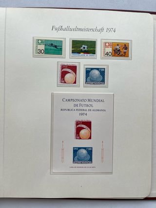 Álbum Sellos Mundial Fútbol 1974 Nuevos MNH 27 PAG