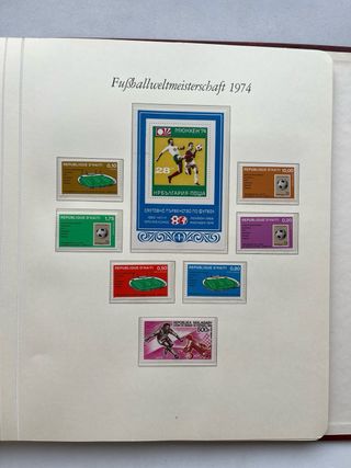Álbum Sellos Mundial Fútbol 1974 Nuevos MNH 27 PAG