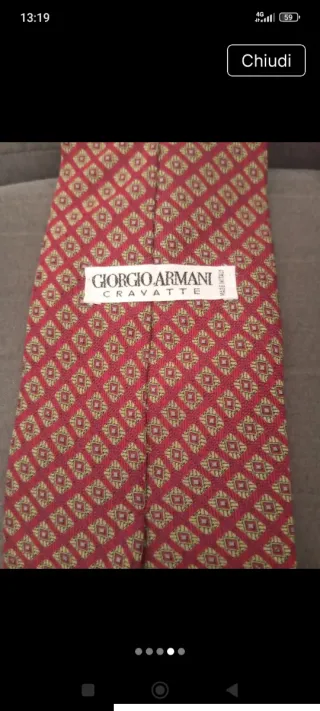 Cravatta Giorgio Armani Seta Rossa