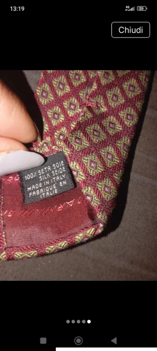 Cravatta Giorgio Armani Seta Rossa