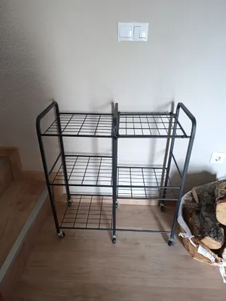 Carrito organizador metálico con ruedas