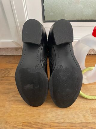 Botines de piel negros para mujer