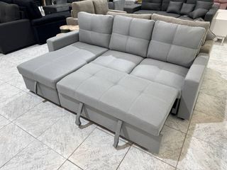 Sofá Cama Bilbao - Gris Claro Robusto - Nuevo