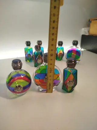 Porta profumi vintage multicolore