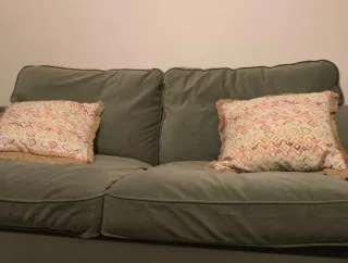 Sofá 2 plazas Ikea gris verde