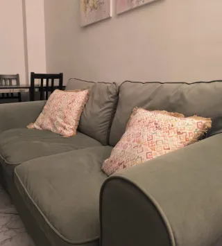 Sofá 2 plazas Ikea gris verde