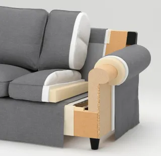 Sofá 2 plazas Ikea gris verde