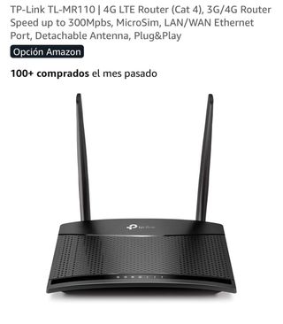 Router TP-Link Negro con Antenas