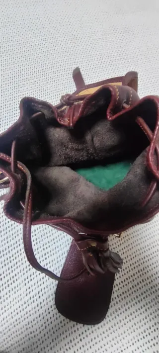 Bolso piel marrón caza