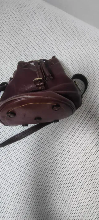 Bolso piel marrón caza