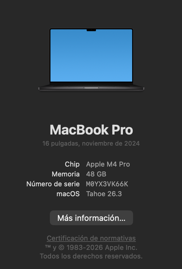 MacBook Pro 16" | M4 Pro | 48GB | Como nuevo afbeelding 3