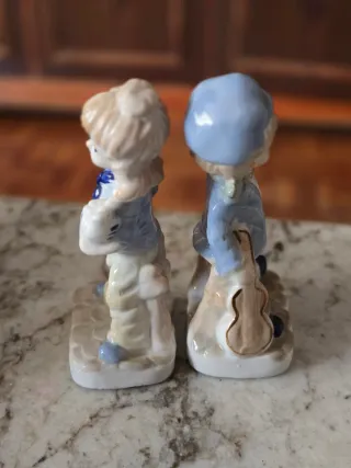 Figuras cerámica niños marinero vintage