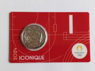 Francia 2024 moneda 2€ JJOO Paris Coincard Roja I
