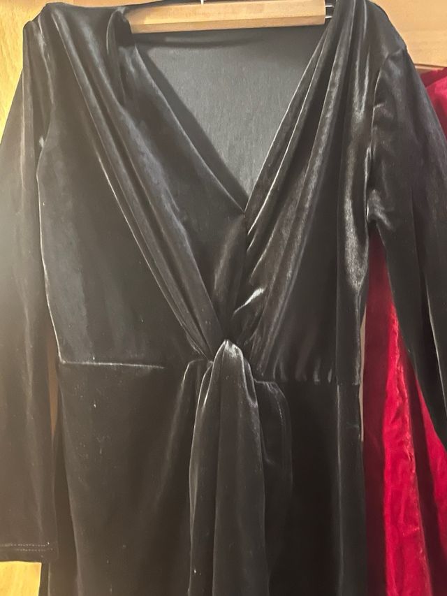 2 Vestidos Terciopelo Midi Sin Estrenar