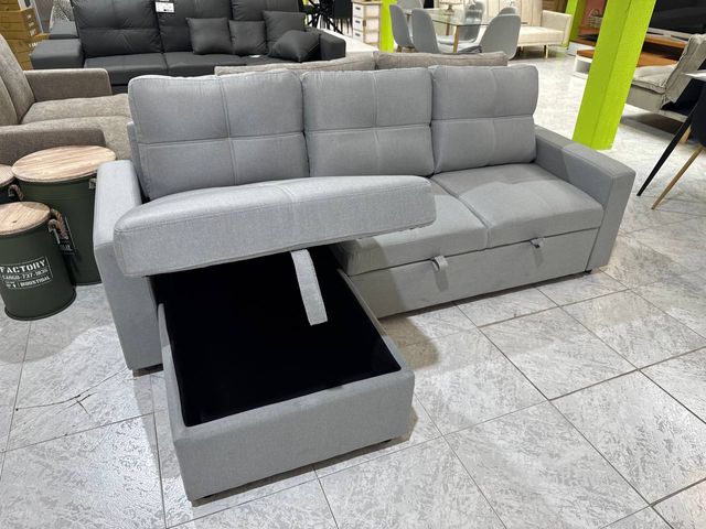 Sofá Cama 3 Plazas Gris Claro - Barcelona Centro